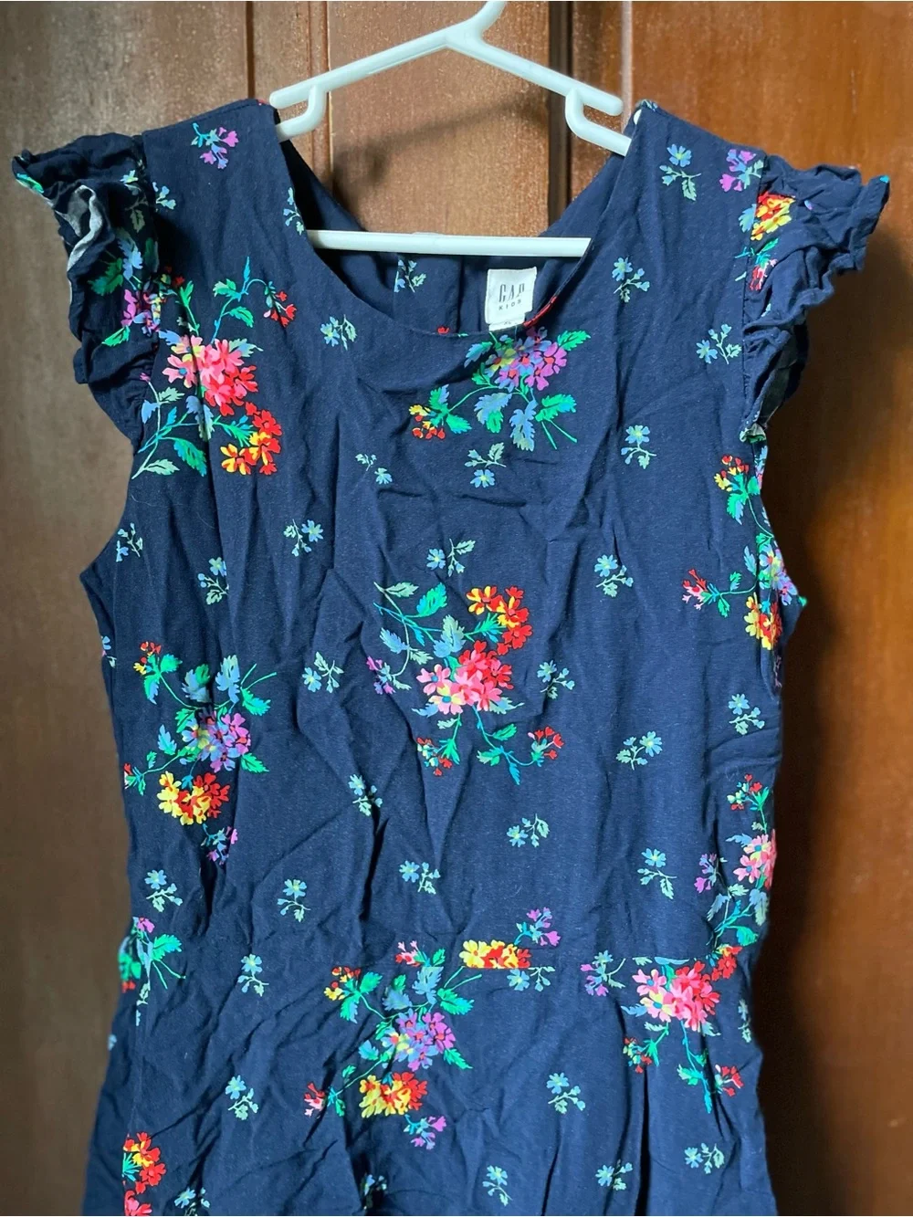 Gap girls extra large blue floral dress